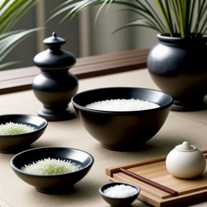 Buddha Salt and Pepper Shakers on a Table Setting