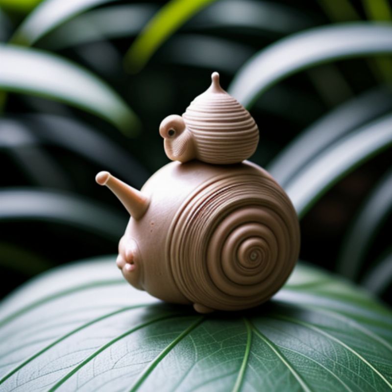 Buddha Snail Head in Nature