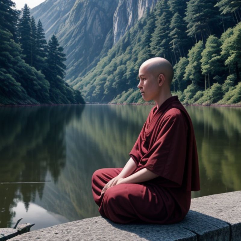 Buddhist Monk in Meditation