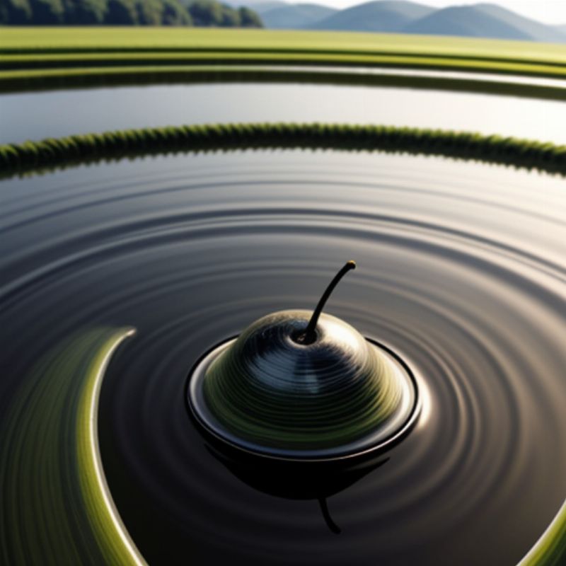 Peaceful Rice Paddy with Snail